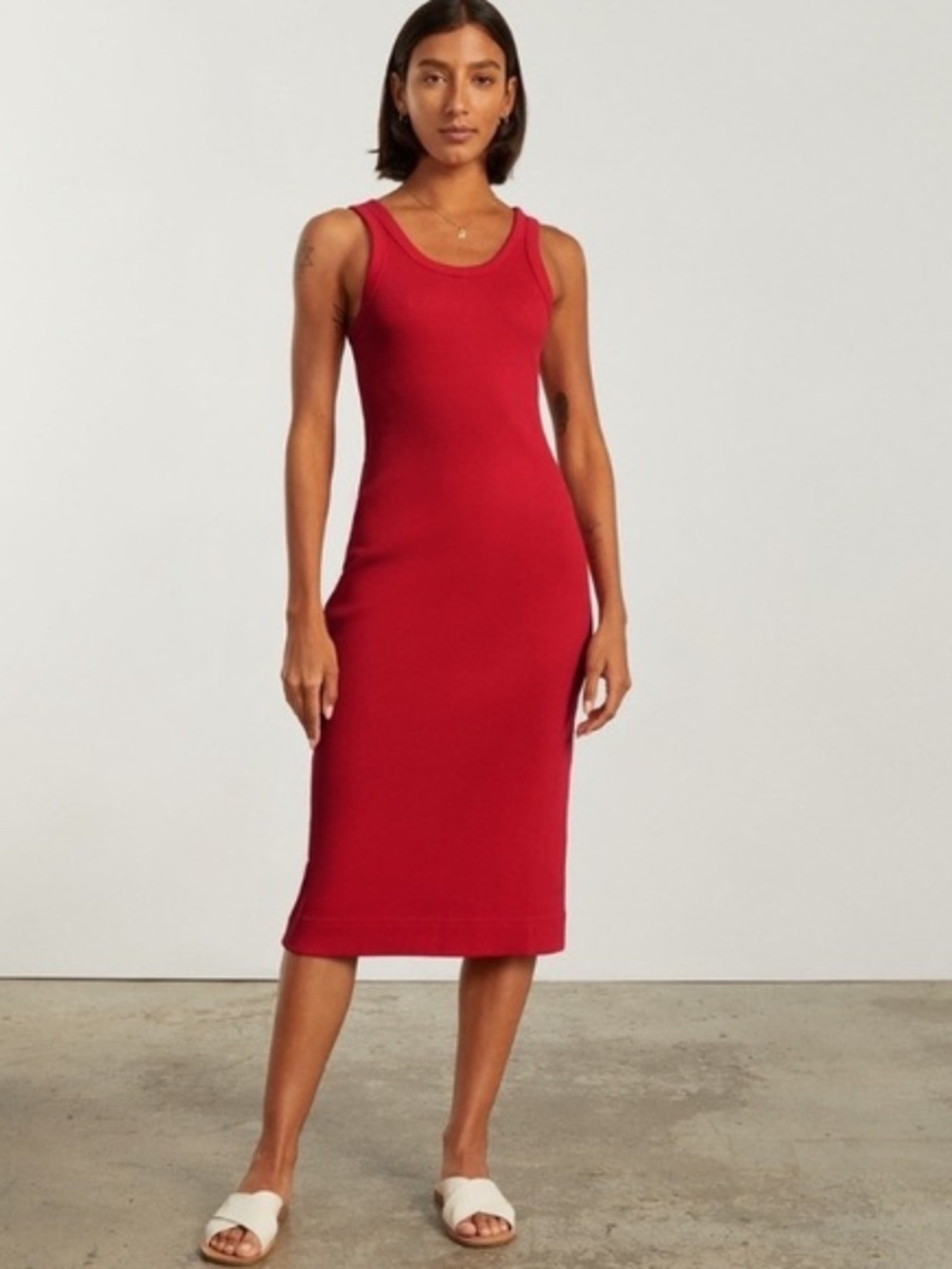 Everlane The Ribbed Tank Knit Midi Dress Size S